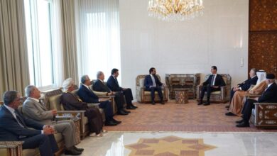 الرئيس الأسد يستقبل وفداً من الاتحاد البرلماني العربي