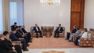 الرئيس الأسد يستقبل عبد اللهيان والوفد المرافق له
