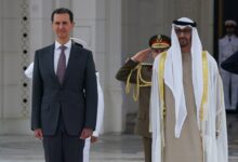 مراسم استقبال الأسد والسيدة أسماء