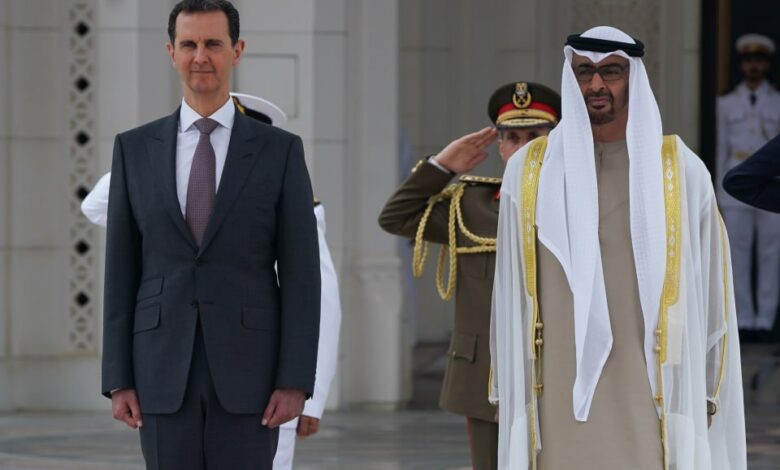 مراسم استقبال الأسد والسيدة أسماء