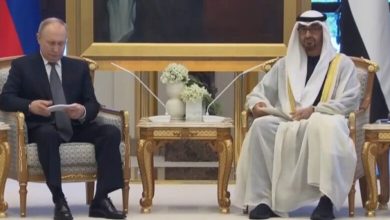 الرئيس الروسي يصل إلى الإمارات