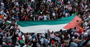 آلاف الإسبان يتظاهرون تضامناً مع الشعب الفلسطيني