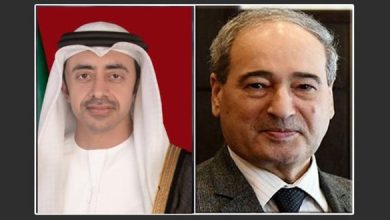 المقداد يبحث مع وزير خارجية الإمارات تعزيز العلاقات