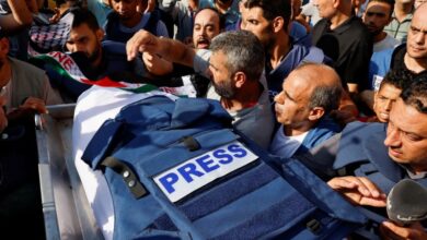 إدانات واسعة لاستهداف الصحفيين الخمسة في غزّة