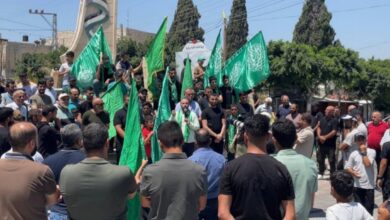 مسيرات حاشدة في المخيمات الفلسطينية استنكاراً لاغتيال هنية