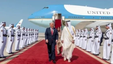 ترامب يصل قطر في ثاني محطة من جولته الخليجية  