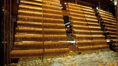 انخفاض أسعار الذهب إلى أدنى مستوى في أسبوع