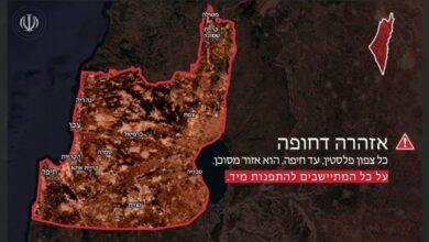 تحذير إيراني للمستوطنين في شمال فلسطين