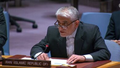 مندوب ايران الأُممي يحتج بشدة على اتاحة 5 دول اراضيها واجوائها للمعتدين